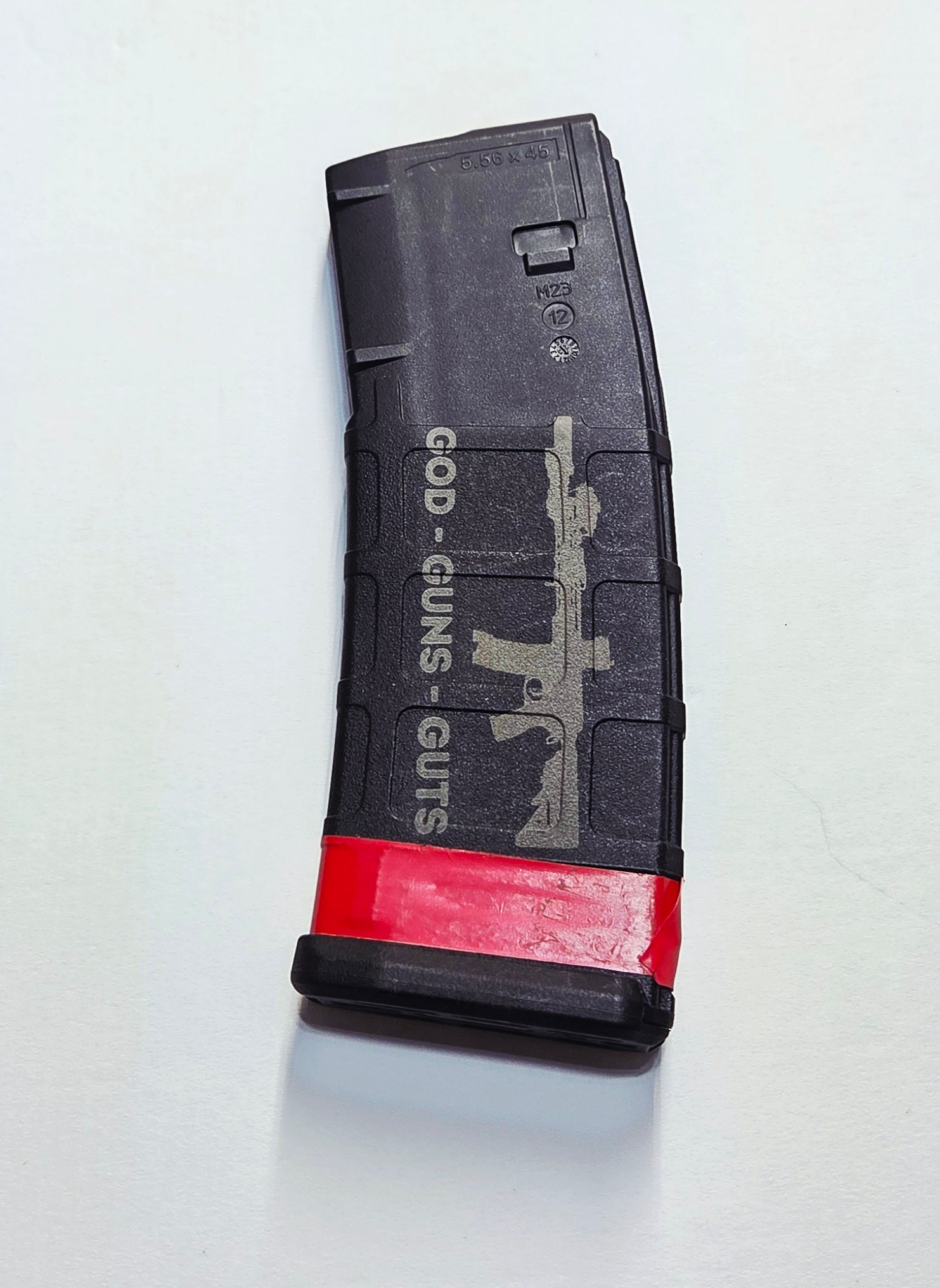 Laser engraved custom mag